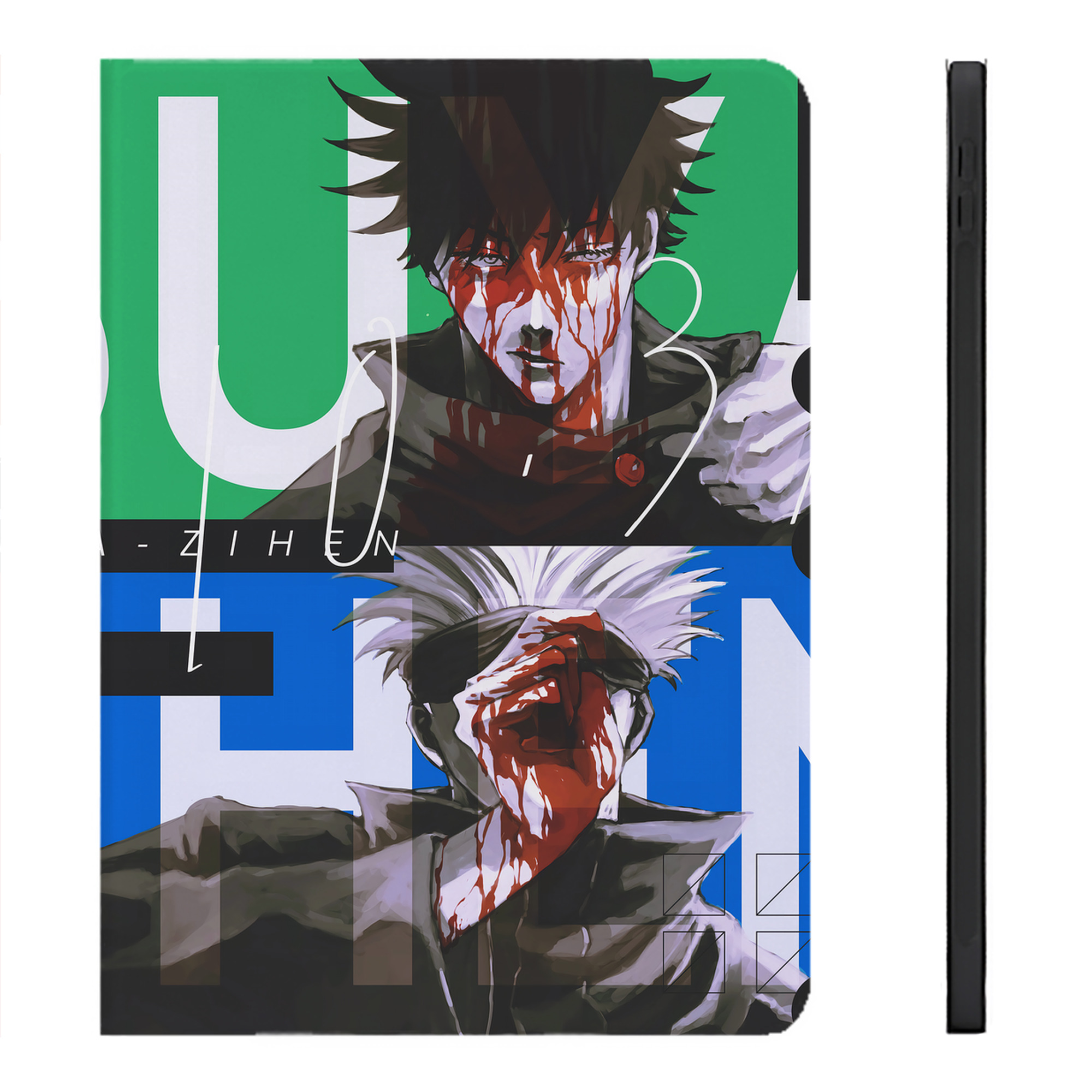 （画像用） 呪術廻戦 Jujutsu Kaisen IPadケース ペンホルダー付き ブックスタイルデザイン